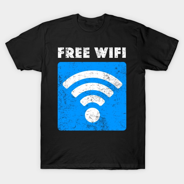 Free Wifi Vintage Icon T-Shirt by HappyGiftArt